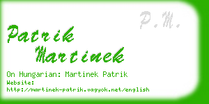 patrik martinek business card